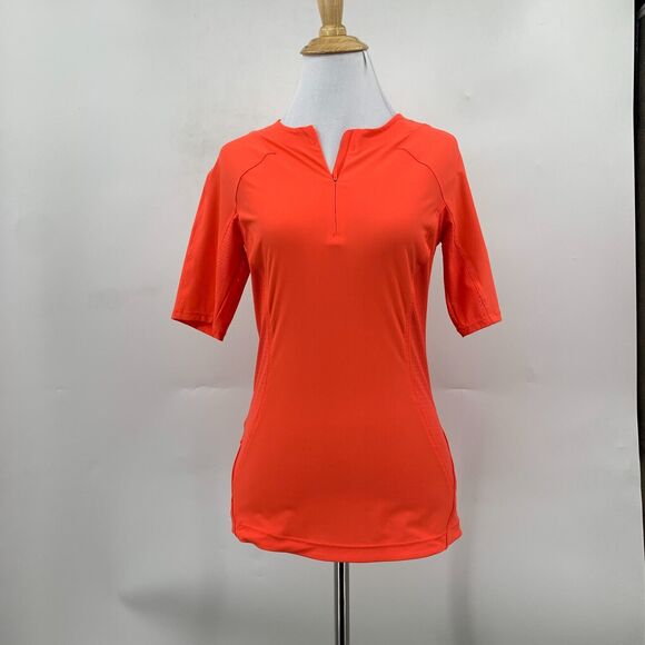 Athleta Pacifica II Vented Tee Women XS Extra Small Quarter Zip Swim Surf UPF - Picture 2 of 11